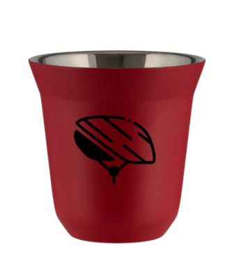 Kubek czerwony mat 150 ml, KASK (czarny) kubek termiczny na kawe | 70,00 zł