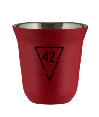 Kubek czerwony mat 150 ml, 42 kubek termiczny na kawe | 70,00 zł