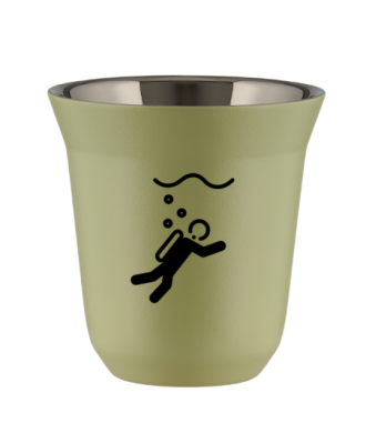 Kubek pistacjowy 150 ml, NURKOWANIE (czarny) kubek termiczny na kawe | 70,00 zł