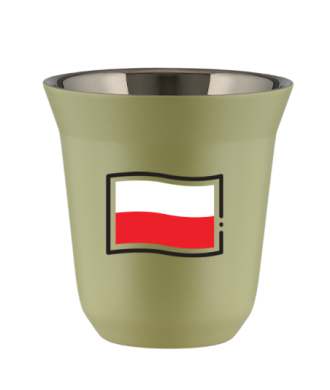 Kubek pistacjowy 150 ml, FLAGA POLSKI kubek termiczny na kawe | 70,00 zł