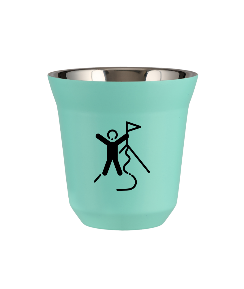 Kubek turkusowy 80 ml, WSPINACZKA 1 (czarny) kubek termiczny na kawe | 65,00 zł Kubek turkusowy 80 ml, WSPINACZKA 1 (czarny) kubek termiczny na kawe | 65,00 zł
