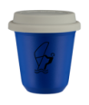 Kubek navy blue 150 ml, SPORTY WODNE (czarny) z pokrywka biala kubek termiczny na kawe | 70,00 zł