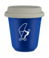 Kubek navy blue 150 ml, SPORTY WODNE (bialy) z pokrywka biala kubek termiczny na kawe | 70,00 zł