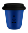 Kubek navy blue 150 ml, PALAC KULTURY I NAUKI (czarny) z pokrywka czarna kubek termiczny na kawe | 70,00 zł