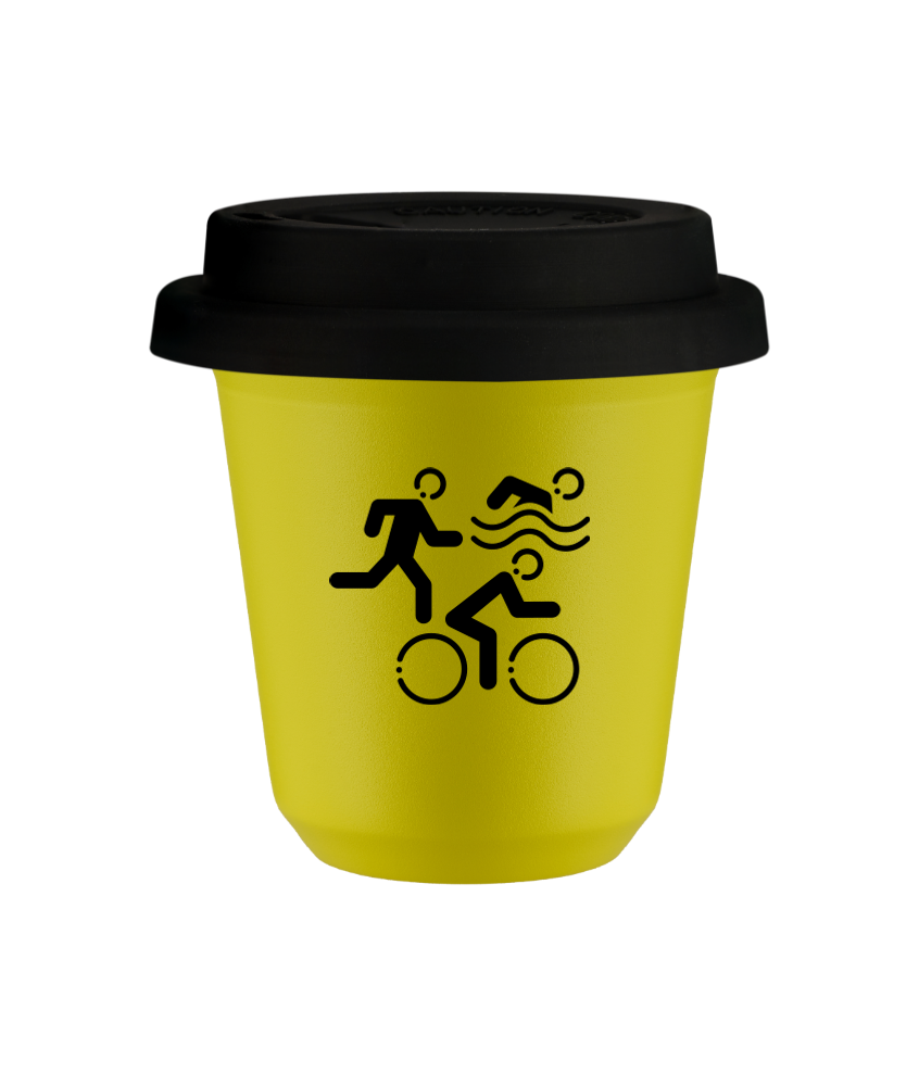 Kubek canary yellow 150 ml, SPORTY z pokrywka czarna kubek termiczny na kawe | 75,00 zł Kubek canary yellow 150 ml, SPORTY z pokrywka czarna kubek termiczny na kawe | 75,00 zł