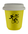 Kubek canary yellow 150 ml, SPORTY z pokrywka biala kubek termiczny na kawe | 75,00 zł