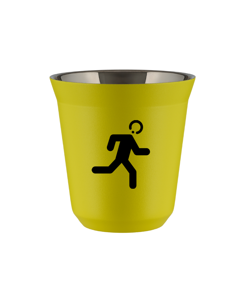 Kubek canary yellow 150 ml, BIEGACZ (czarny) kubek termiczny na kawe | 70,00 zł Kubek canary yellow 150 ml, BIEGACZ (czarny) kubek termiczny na kawe | 70,00 zł