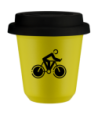 Kubek canary yellow 150 ml, KOLARSTWO 2 z pokrywka czarna kubek termiczny na kawe | 75,00 zł