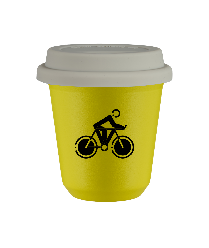 Kubek canary yellow 150 ml, KOLARSTWO 2 z pokrywka biala kubek termiczny na kawe | 75,00 zł Kubek canary yellow 150 ml, KOLARSTWO 2 z pokrywka biala kubek termiczny na kawe | 75,00 zł