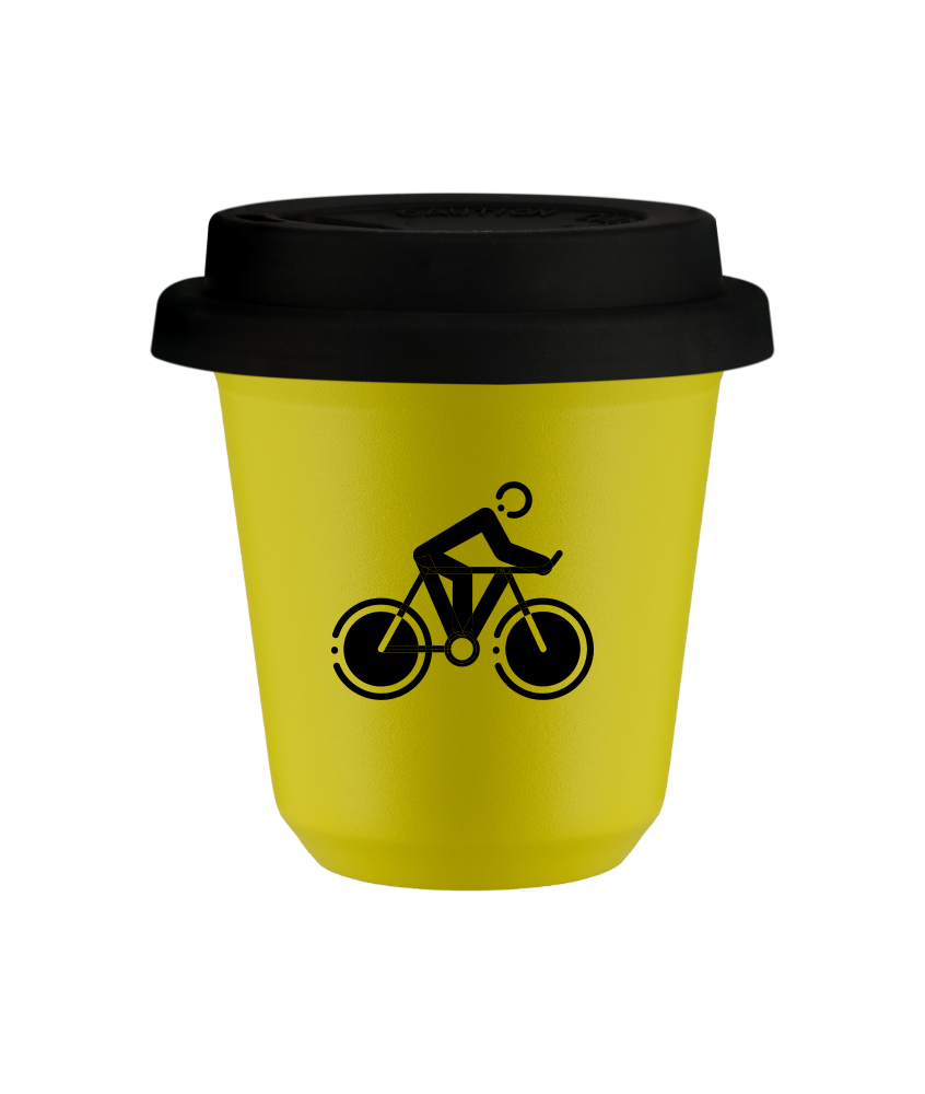 Kubek canary yellow 150 ml, KOLARSTWO 2 (czarny) z pokrywka czarna kubek termiczny na kawe | 75,00 zł Kubek canary yellow 150 ml, KOLARSTWO 2 (czarny) z pokrywka czarna kubek termiczny na kawe | 75,00 zł
