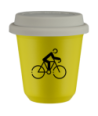 Kubek canary yellow 150 ml, KOLARSTWO 3 z pokrywka biala kubek termiczny na kawe | 75,00 zł