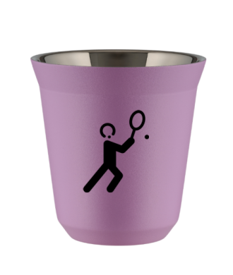Kubek liliowy 150 ml, TENIS 1 (czarny)