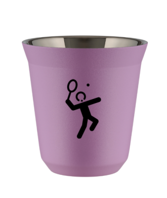 Kubek liliowy 150 ml, TENIS 2 (czarny)
