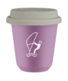 Kubek liliowy 150 ml, SPORTY WODNE (bialy) z pokrywka biala kubek termiczny na kawe | 70,00 zł