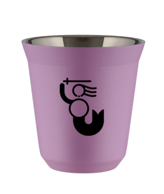Kubek liliowy 150 ml, WARSZAWSKA SYRENKA (czarny)