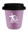 Kubek liliowy 150 ml, WINDSURFING (bialy) z pokrywka czarna kubek termiczny na kawe | 70,00 zł
