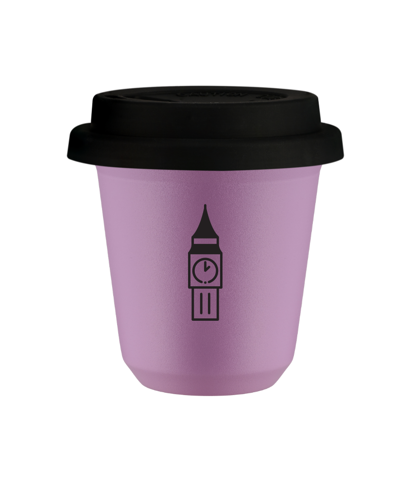 Kubek liliowy 150 ml, BIG BEN z pokrywka czarna kubek termiczny na kawe | 75,00 zł Kubek liliowy 150 ml, BIG BEN z pokrywka czarna kubek termiczny na kawe | 75,00 zł
