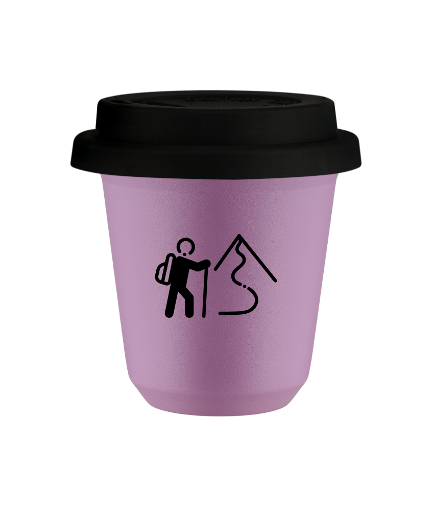 Kubek liliowy 150 ml, WSPINACZKA 2 (czarny) z pokrywka czarna kubek termiczny na kawe | 75,00 zł Kubek liliowy 150 ml, WSPINACZKA 2 (czarny) z pokrywka czarna kubek termiczny na kawe | 75,00 zł
