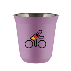 Cup 150 ml LILAC "Cyclist in German colors"