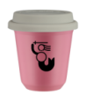 Kubek hot pink 150 ml, WARSZAWSKA SYRENKA z pokrywka biala kubek termiczny na kawe | 70,00 zł