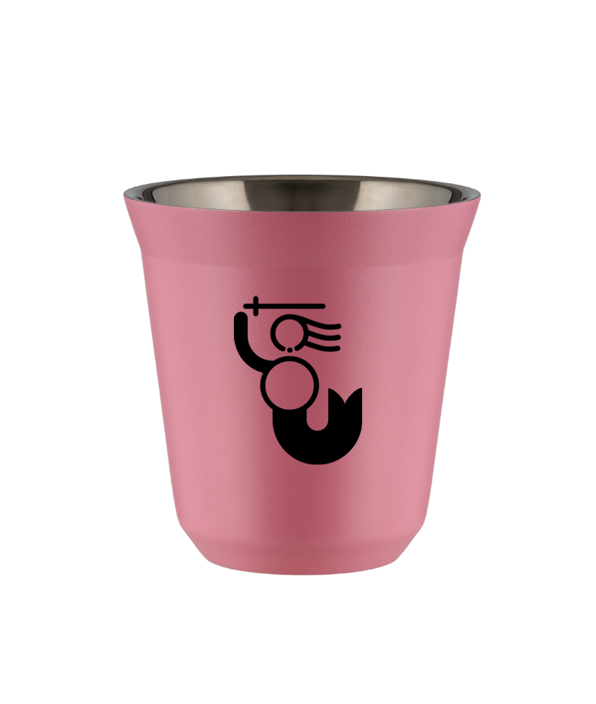 Kubek hot pink 150 ml, WARSZAWSKA SYRENKA (czarny) kubek termiczny na kawe | 65,00 zł Kubek hot pink 150 ml, WARSZAWSKA SYRENKA (czarny) kubek termiczny na kawe | 65,00 zł
