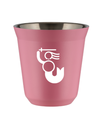 Kubek hot pink 150 ml, WARSZAWSKA SYRENKA (bialy)