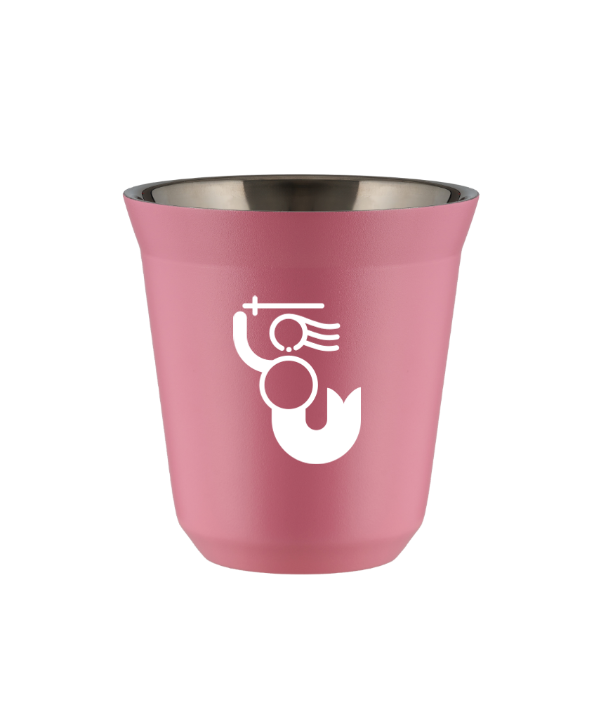 Kubek hot pink 150 ml, WARSZAWSKA SYRENKA (bialy) kubek termiczny na kawe | 65,00 zł Kubek hot pink 150 ml, WARSZAWSKA SYRENKA (bialy) kubek termiczny na kawe | 65,00 zł