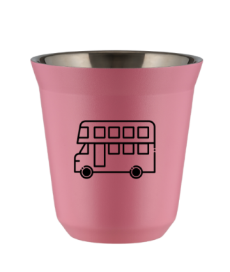 Kubek 150 ml RÓŻOWY "Autobus (czarny)" Kubek 150 ml RÓŻOWY "Autobus (czarny)"