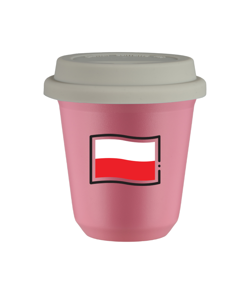 Kubek hot pink 150 ml, FLAGA POLSKI z pokrywka biala kubek termiczny na kawe | 75,00 zł Kubek hot pink 150 ml, FLAGA POLSKI z pokrywka biala kubek termiczny na kawe | 75,00 zł