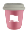 Kubek hot pink 150 ml, FLAGA POLSKI (bialy) z pokrywka biala kubek termiczny na kawe | 75,00 zł