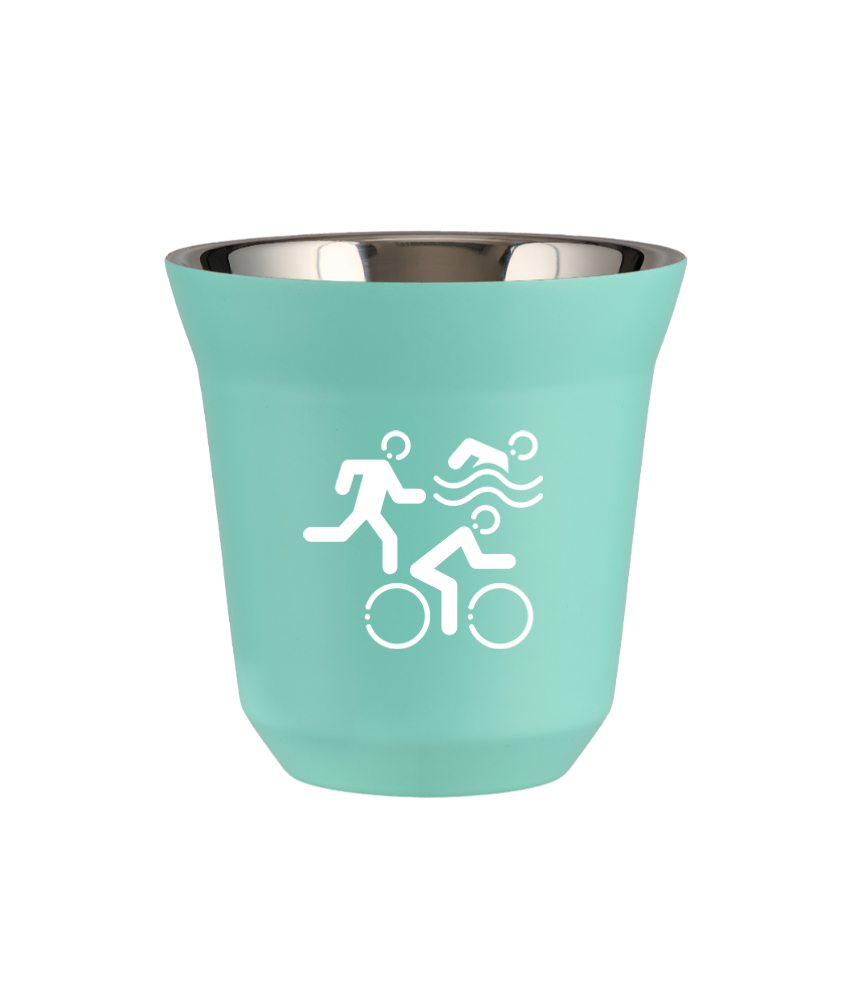 Kubek turkusowy 80 ml, SPORTY (bialy) kubek termiczny na kawe | 65,00 zł
