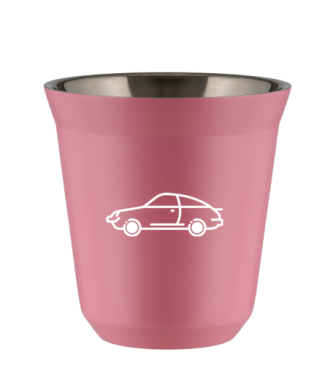 Kubek 150 ml RÓŻOWY "Samochód (biały)" Kubek 150 ml RÓŻOWY "Samochód (biały)"
