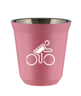 Kubek hot pink 150 ml, KOLARZ W POLSKICH BARWACH (bialy)