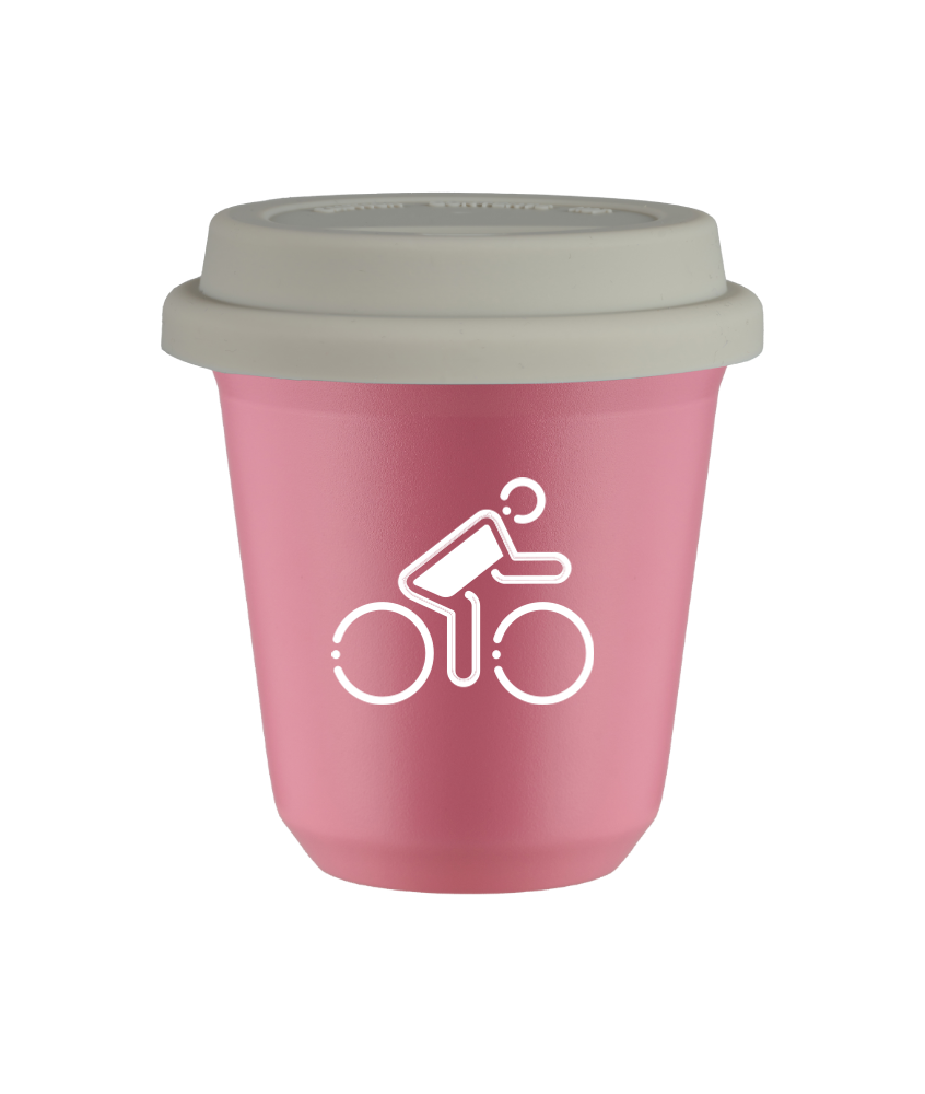 Kubek hot pink 150 ml, KOLARZ W POLSKICH BARWACH (bialy) z pokrywka biala kubek termiczny na kawe | 75,00 zł Kubek hot pink 150 ml, KOLARZ W POLSKICH BARWACH (bialy) z pokrywka biala kubek termiczny na kawe | 75,00 zł