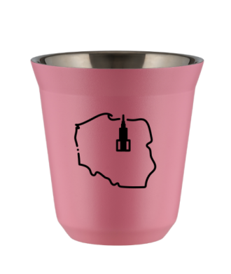 Kubek hot pink 150 ml, POLSKA (czarny)
