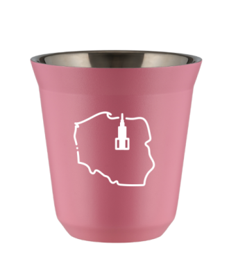 Kubek hot pink 150 ml, POLSKA (bialy)