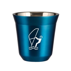 Cup 240 ml METALLIC BLUE "Water sports (white)"