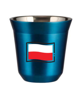 Kubek niebieski 240 ml, FLAGA POLSKI