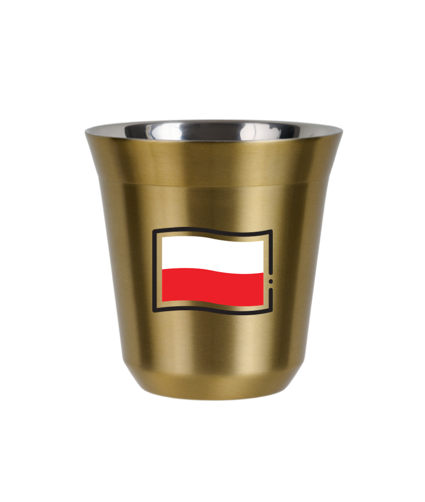 Kubek zloty 240 ml, FLAGA POLSKI kubek termiczny na kawe | 80,00 zł