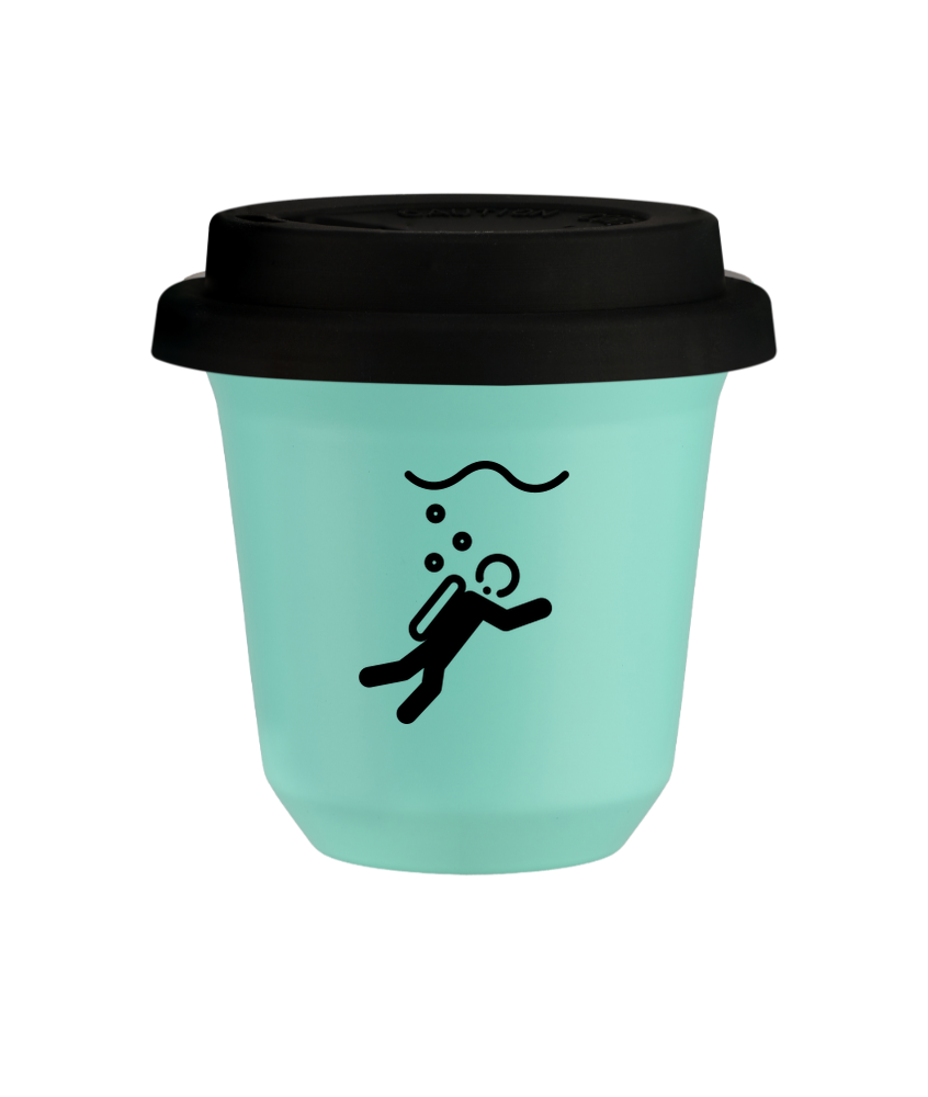 Kubek turkusowy 240 ml, NURKOWANIE (czarny) z pokrywka czarna kubek termiczny na kawe | 85,00 zł Kubek turkusowy 240 ml, NURKOWANIE (czarny) z pokrywka czarna kubek termiczny na kawe | 85,00 zł
