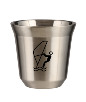 Kubek srebrny 240 ml, SPORTY WODNE (czarny)