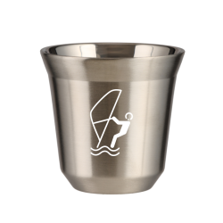 Cup 80 ml SILVER "Water sports (white)"