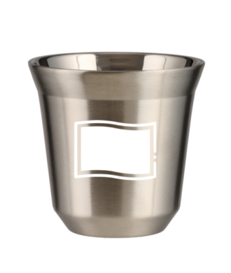 Kubek srebrny 240 ml, FLAGA POLSKI (bialy)