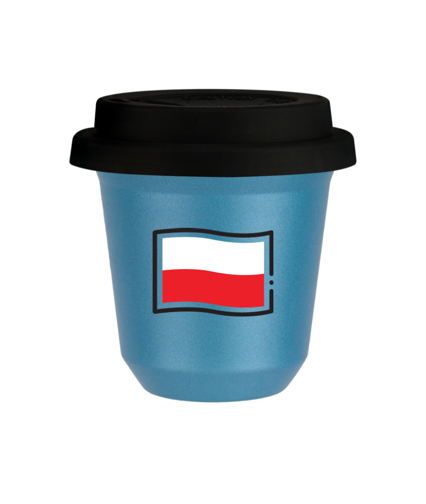 Kubek jasnoniebieski 240 ml, FLAGA POLSKI z pokrywka czarna kubek termiczny na kawe | 85,00 zł Kubek jasnoniebieski 240 ml, FLAGA POLSKI z pokrywka czarna kubek termiczny na kawe | 85,00 zł