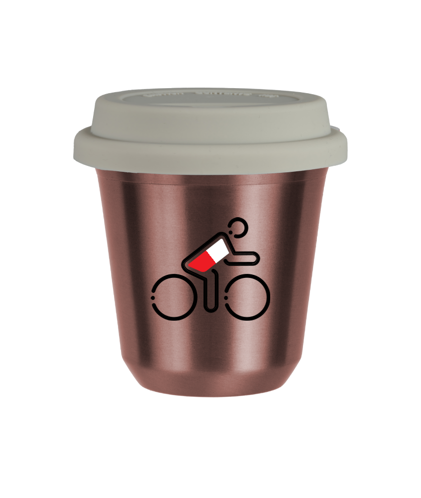 R?owy kubek zloto 240 ml, KOLARZ W POLSKICH BARWACH z pokrywka biala kubek termiczny na kawe | 85,00 zł R?owy kubek zloto 240 ml, KOLARZ W POLSKICH BARWACH z pokrywka biala kubek termiczny na kawe | 85,00 zł