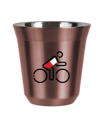 R?owy kubek zloto 240 ml, KOLARZ W POLSKICH BARWACH (czarny)
