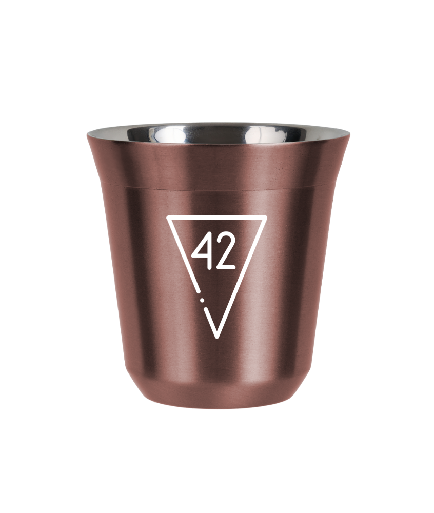Kubek 240 ml RÓŻOWE ZŁOTO "42 (biały)"