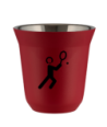Kubek czerwony mat 240 ml, TENIS 1 (czarny) kubek termiczny na kawe | 75,00 zł