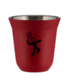 Kubek czerwony mat 240 ml, TENIS 2 (czarny) kubek termiczny na kawe | 75,00 zł