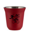 Kubek czerwony mat 240 ml, SPORTY (czarny) kubek termiczny na kawe | 80,00 zł